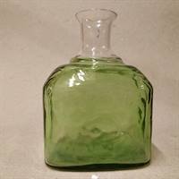 Grøn glas flaskevase.